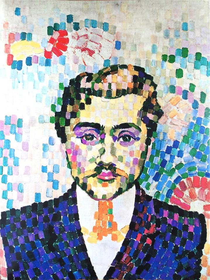 Robert Delaunay, 1906, Portrait de Metzinger, oil on canvas, 55 x 43 cm, DSC08255