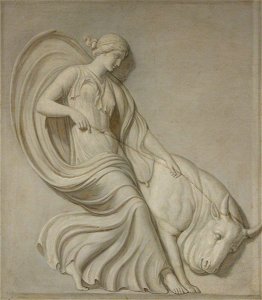 Robert Fagan (1761-1816) - Pasiphae (^) and the Bull - 609099 - National Trust. Free illustration for personal and commercial use.