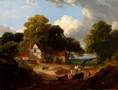 Robert Ladbrooke - Barnyard Scene - 1956.11.30 - Smithsonian American Art Museum