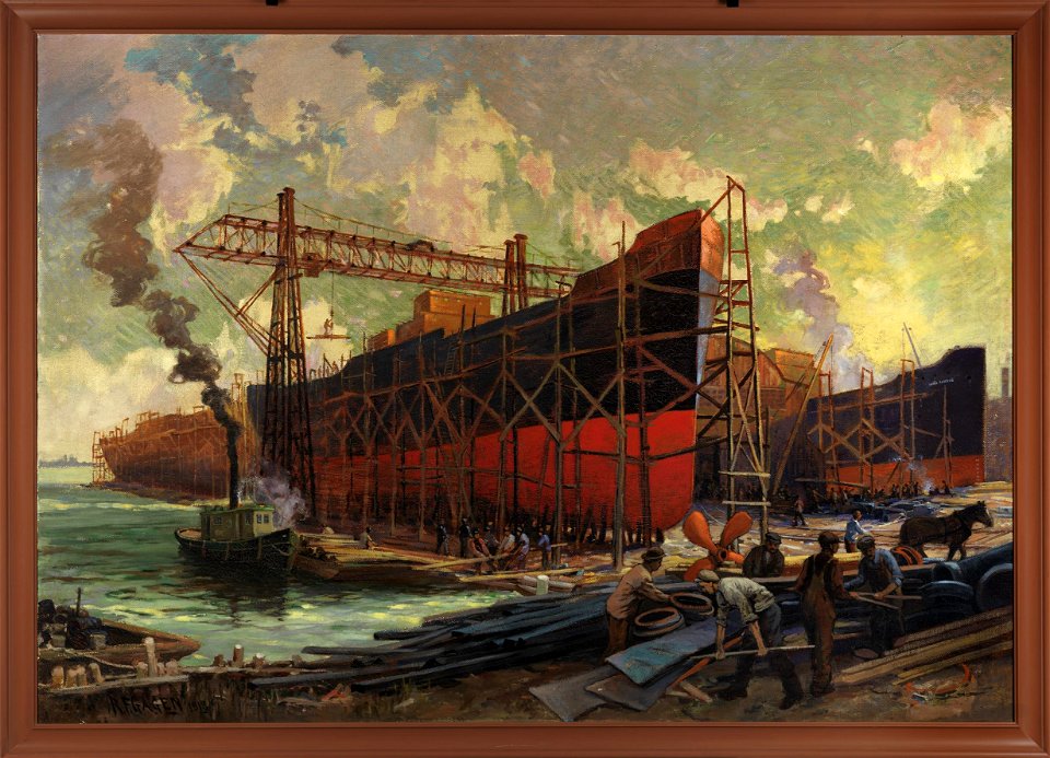Robert Ford Gagen-Shipbuilding in Ashbridges Bay, Toronto CWM 19701261-0151