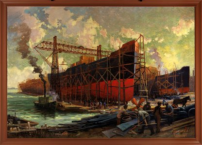 Robert Ford Gagen-Shipbuilding in Ashbridges Bay, Toronto CWM 19701261-0151