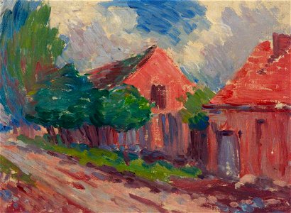 Robert Polhill Bevan (1865-1925) - The Smithy at Szeliwy, Poland - 1449101 - National Trust