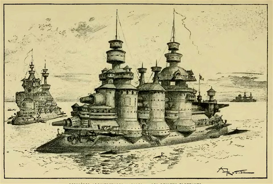 Robida - Le Vingtième siècle - la vie électrique, 1893 (page 101 crop)