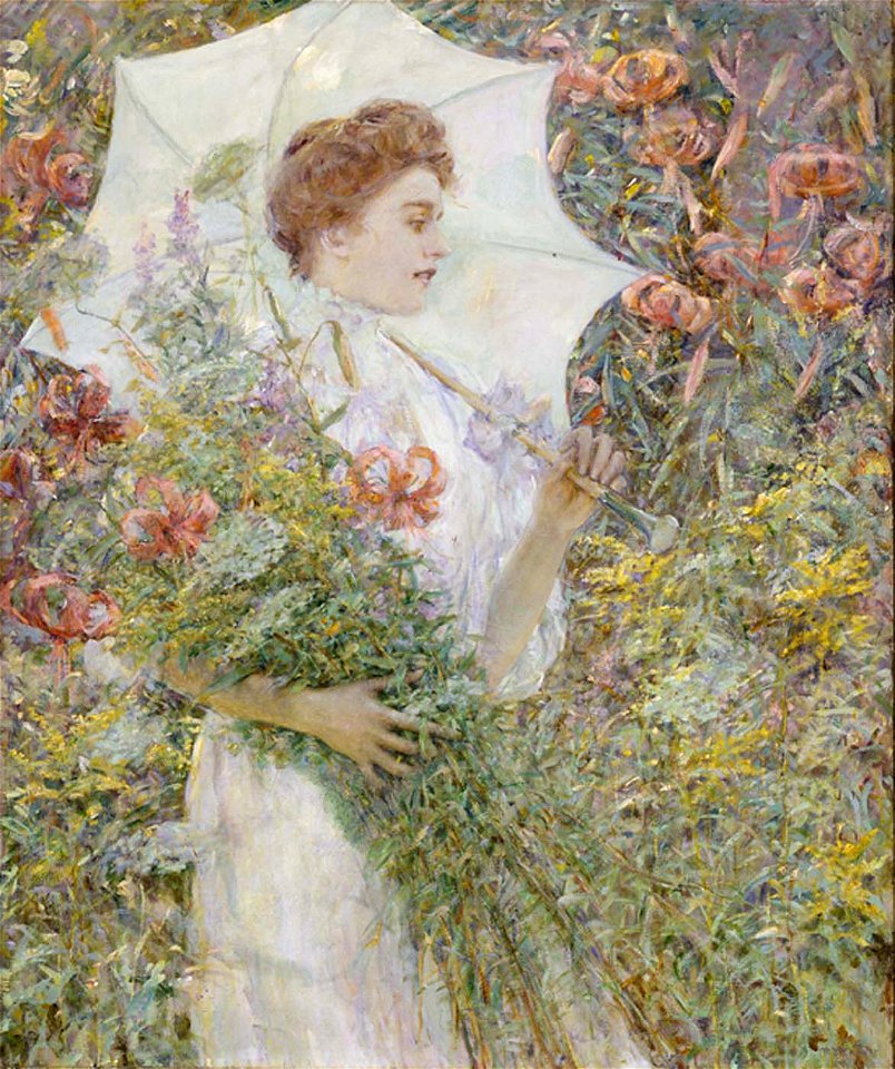 Robert Reid - The White Parasol - 1909.7.57 - Smithsonian American Art Museum