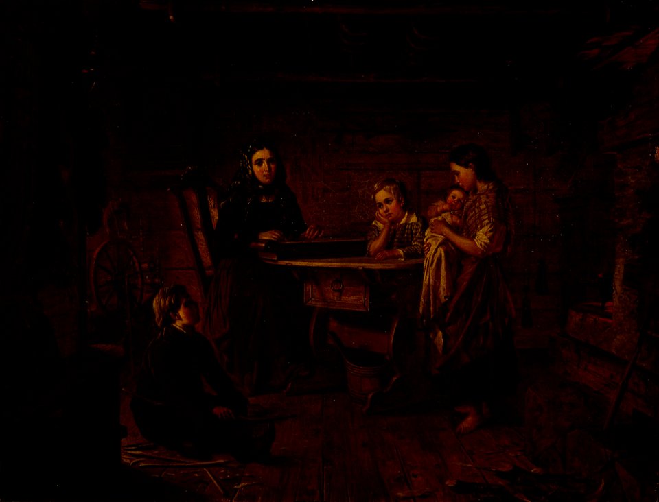 Robert Wilhelm Ekman - Kreeta Haapasalo Playing the Kantele - A IV 3941 - Finnish National Gallery