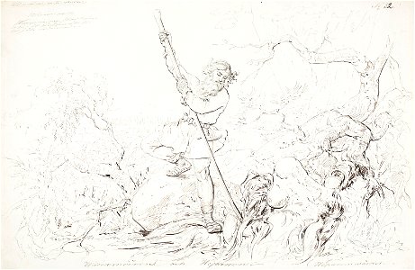 Robert Wilhelm Ekman - Väinämöinen wakes the giant Antero Vipunen