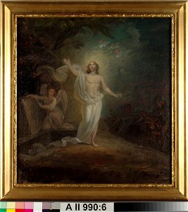 Robert Wilhelm Ekman - Kristuksen ylösnousemus, alttaritaululuonnos - A II 990-6 - Finnish National Gallery