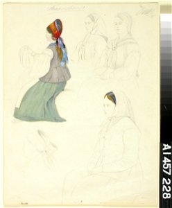 Robert Wilhelm Ekman - Talonpoikaisnaisia Kronoborgista - A I 457-228 - Finnish National Gallery