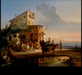 Robert Wilhelm Ekman - An Italian Inn - A I 47 - Finnish National Gallery