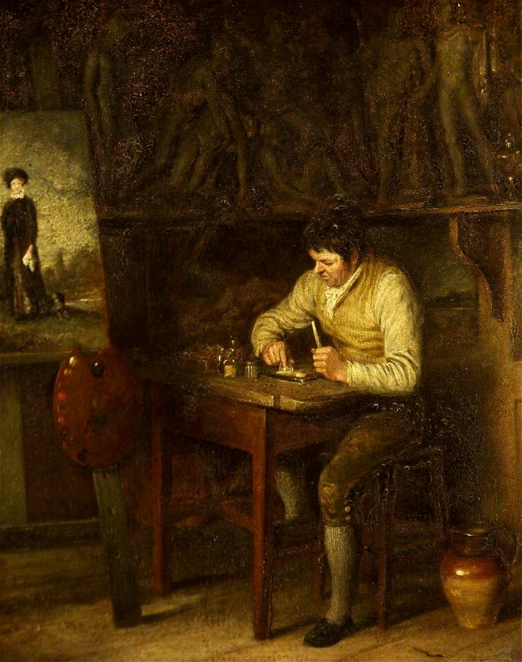 Robert Trewick Bone (1790-1840) - The Artist Grinding His Colours - 732238 - National Trust