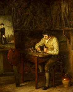 Robert Trewick Bone (1790-1840) - The Artist Grinding His Colours - 732238 - National Trust