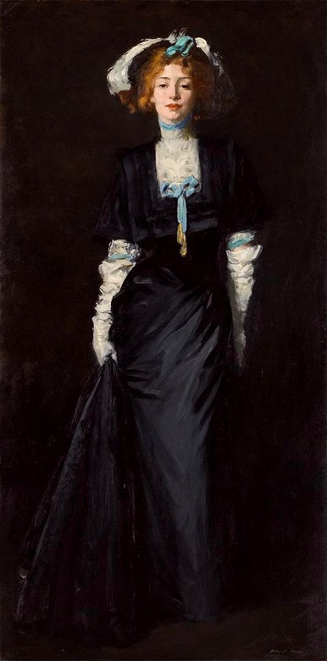 Robert Henri - Jessica Penn in Black with White Plumes - 2010.105 - Crystal Bridges Museum of American Art