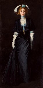 Robert Henri - Jessica Penn in Black with White Plumes - 2010.105 - Crystal Bridges Museum of American Art