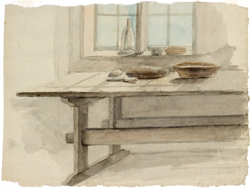 Robert Wilhelm Ekman - Sisäkuva keittiöstä - A I 457-164 - Finnish National Gallery
