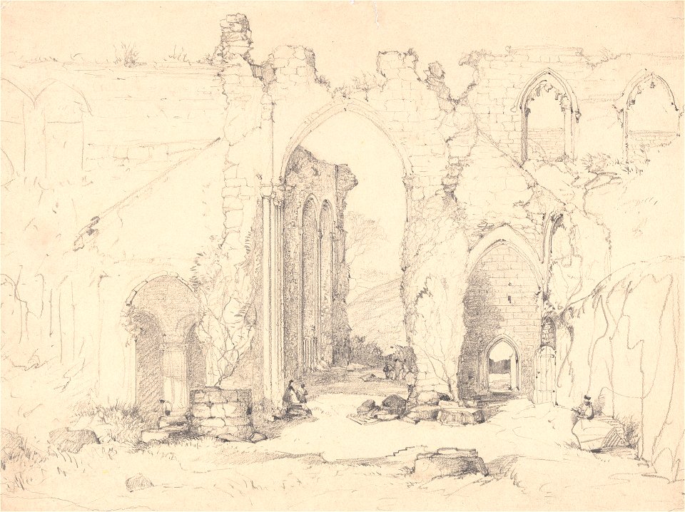 Robert Leman - Visitors at a Ruined Abbey