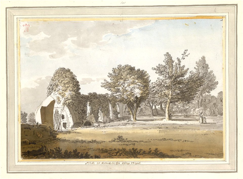 Robertsbridge Abbey Chapel South Side by Samuel Hieronymus Grimm 1783