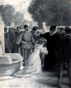 Robert-Fleury, Tony - Amy Robsart au pied de la reine - 249 - Maison de Victor Hugo