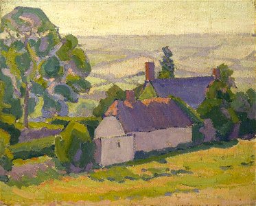 Robert Polhill Bevan (1865-1925) - Haze over the Valley - T00282 - Tate. Free illustration for personal and commercial use.