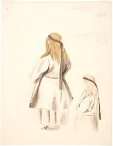 Robert Wilhelm Ekman - Talonpoikaisnainen ja tyttö Joutsenosta - A I 457-221 - Finnish National Gallery