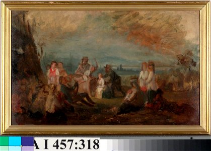 Robert Wilhelm Ekman - Elonkorjuujuhla, luonnos - A I 457-318 - Finnish National Gallery
