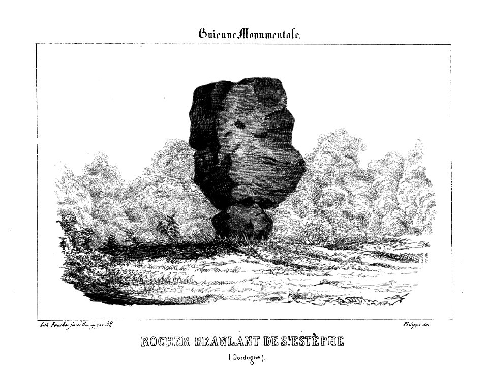 Rocher branlant de Saint-Estephe (Dordogne)