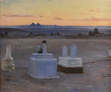 Robert Thegerstrom Abendliche Ansicht von Kairo 1888