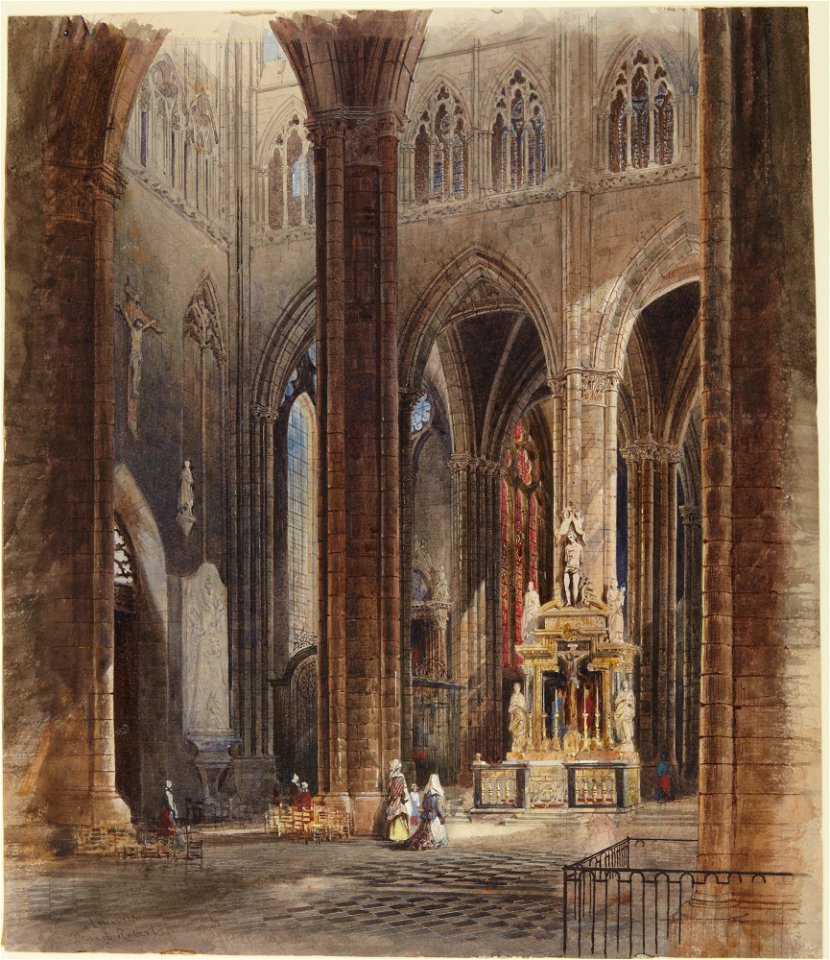 Roberts, David, Interior of Amiens Cathedral, ca. 1827