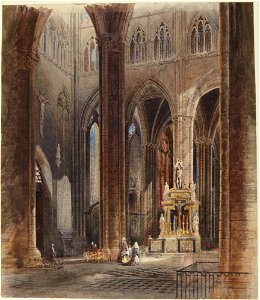 Roberts, David, Interior of Amiens Cathedral, ca. 1827