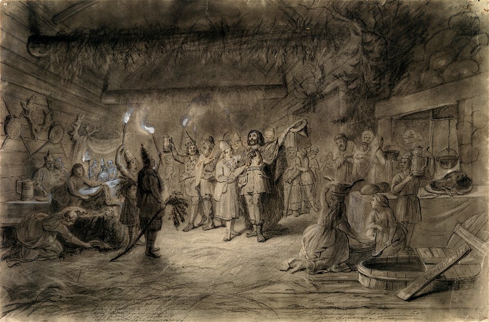 Robert Wilhelm Ekman - The Wedding at Pohjola