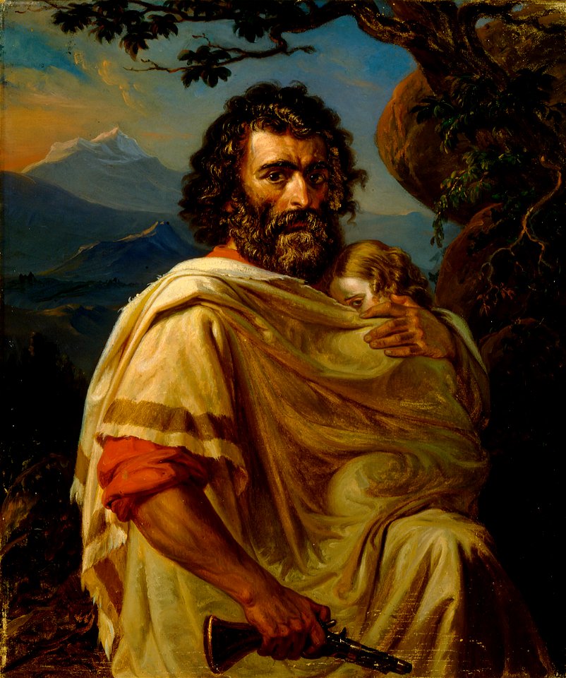 Robert Wilhelm Ekman - Italian Man with a Child