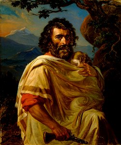Robert Wilhelm Ekman - Italian Man with a Child