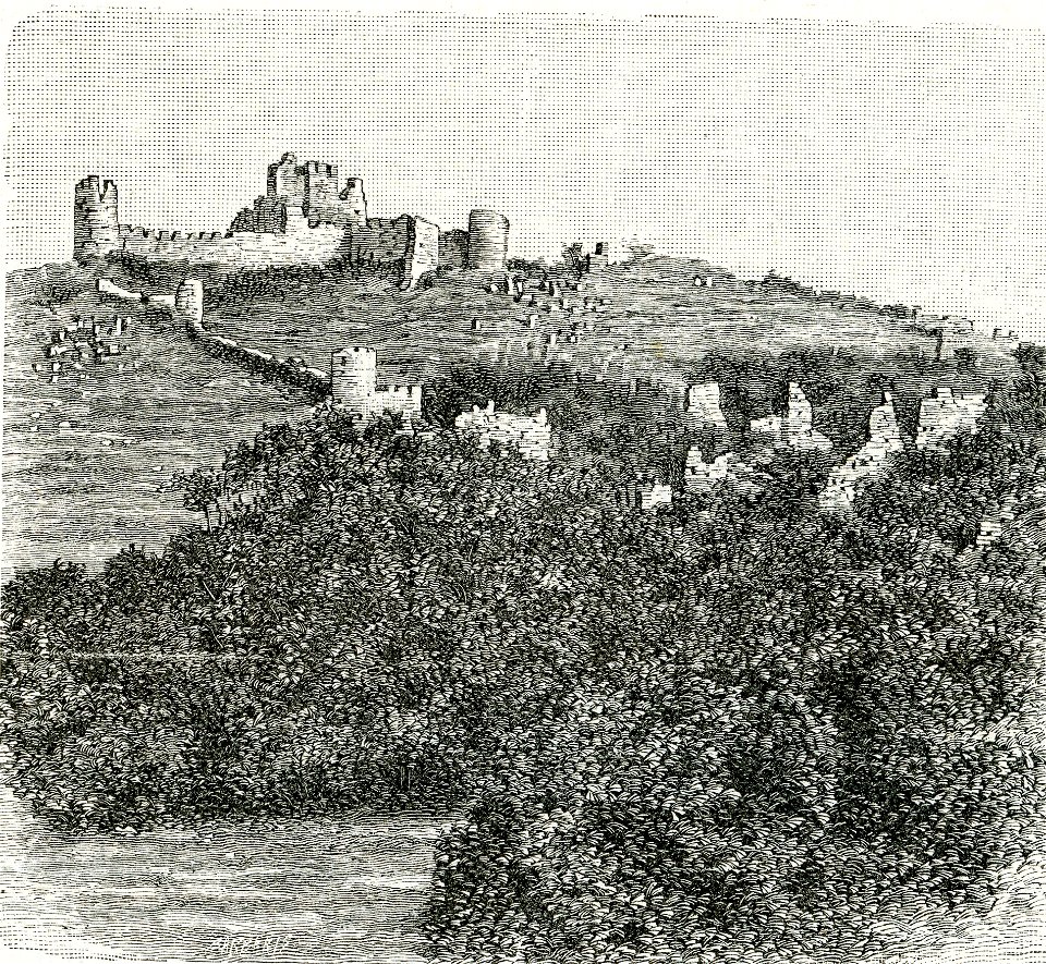 Roccasecca veduta est del castello dei conti d’Aquino, ove nacque S. Tommaso