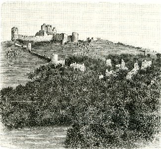 Roccasecca veduta est del castello dei conti d’Aquino, ove nacque S. Tommaso