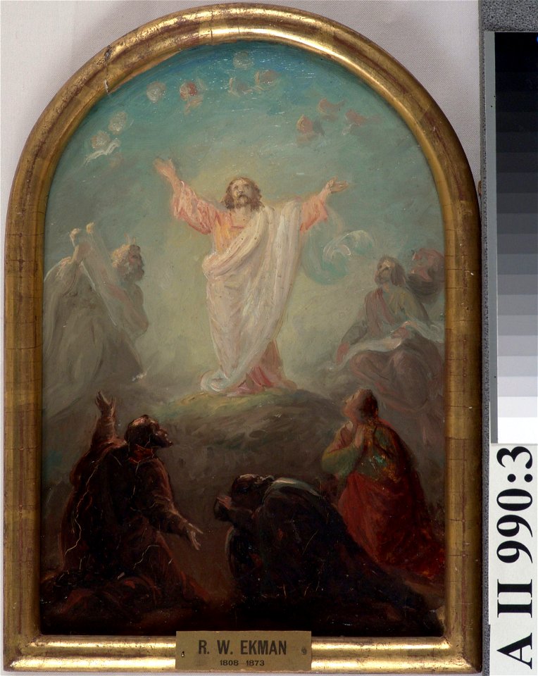 Robert Wilhelm Ekman - Kristuksen kirkastus, alttaritaululuonnos - A II 990-3 - Finnish National Gallery