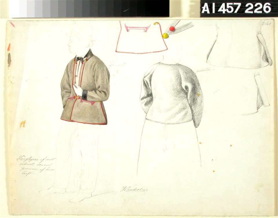 Robert Wilhelm Ekman - Kansallispukuharjoitelmia - A I 457-226 - Finnish National Gallery