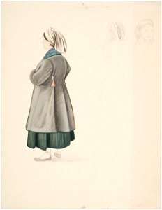 Robert Wilhelm Ekman - Seisova talonpoikaisnainen sekä kaksi naispäätä Jaakkimasta - A I 457-230 - Finnish National Gallery