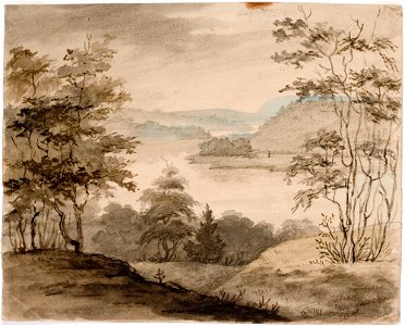 Robert Wilhelm Ekman - Landscape with Winding River - A I 457-163 - Finnish National Gallery