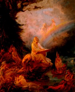 Robert Wilhelm Ekman - Väinämöinen Playing the Kantele, sketch - A II 990-10 - Finnish National Gallery