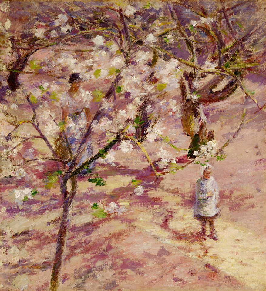 Theodore Robinson - Blossoms at Giverny