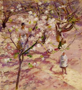 Theodore Robinson - Blossoms at Giverny