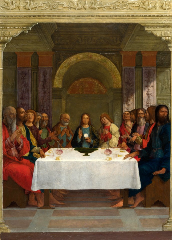 Ercole de' Roberti - The Institution of the Eucharist (National Gallery, London)