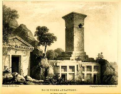 Rock tombs at Xanthus - Fellows Charles - 1839