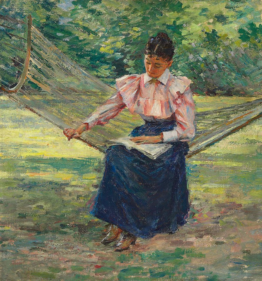 Girl in Hammock by Theodore Robinson, 1894