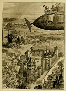 Robida - Le Vingtième siècle - la vie électrique, 1893 (page 91 crop)