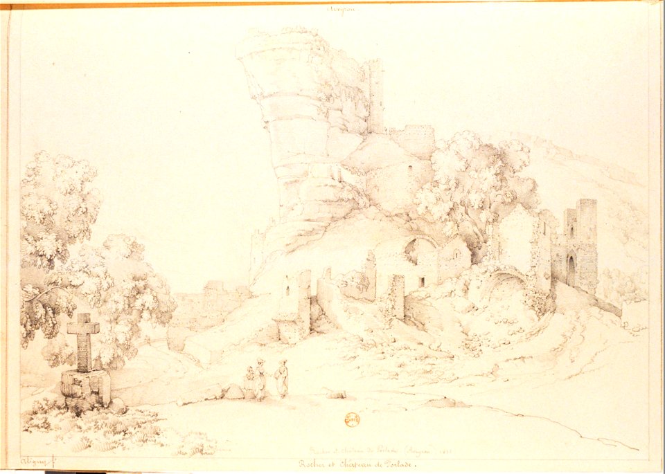Rocher et château de Porlade (Claude-Félix-Théodore d'Aligny)