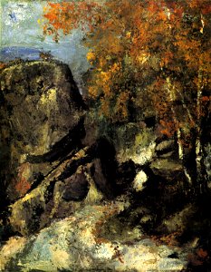 Rochers dans la forêt, par Paul Cézanne, Yorck