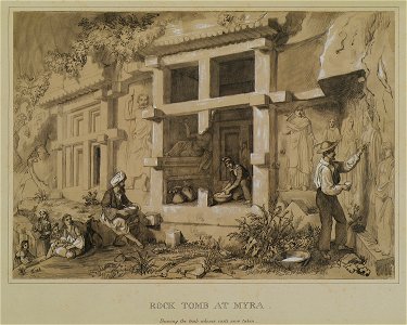 Rock tomb at Myra - Fellows Charles Sir - 1847