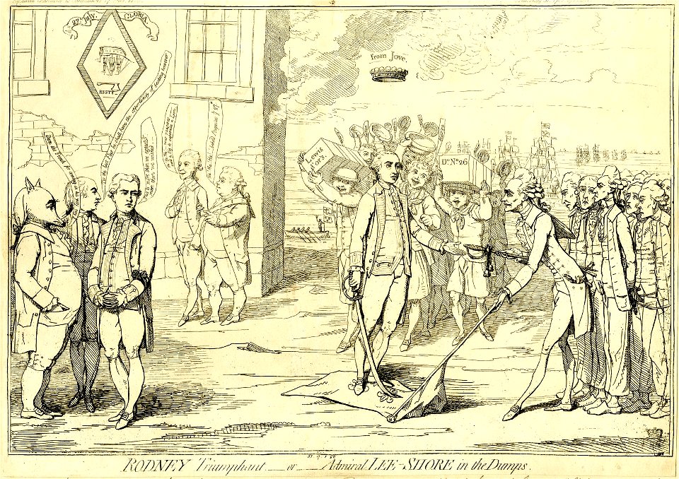 Rodney triumphant-or-Admiral Lee Shore in the dumps. (BM 1851,0901.80)