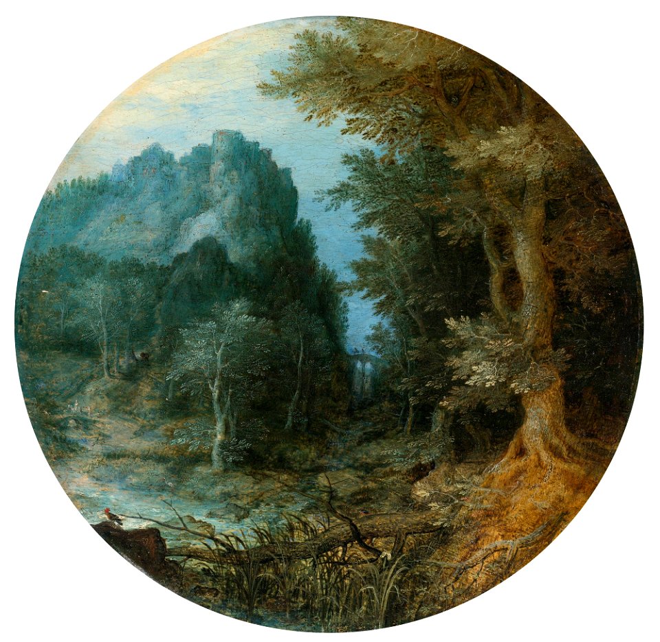 Rocky Forest Landscape with Castle