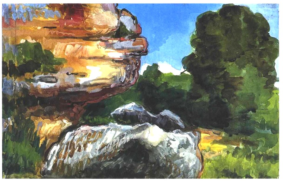 Rochers, par Paul Cézanne, musée Städel